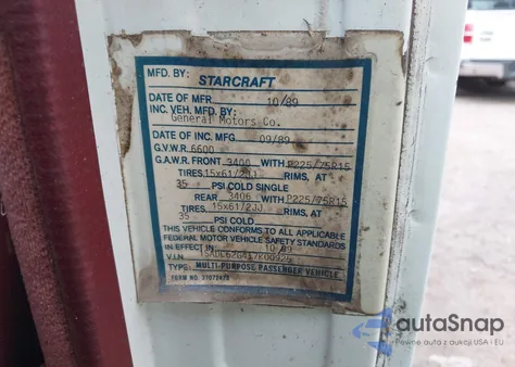 1990 GMC Rally Wagon / Van G2500 z USA, uszkodzony, nr VIN 1GDEG25K2L7502829